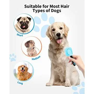 Glendan Pet Grooming Brush for Dogs and Cats
