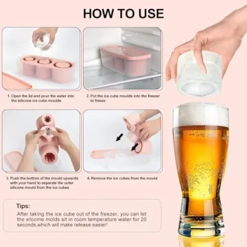 DDMY Ice Mold for 14-20-30 Oz Tumblers - Perfect Ice Cubes