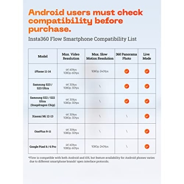 Insta360 Flow Gimbal Stabilizer for Smartphone - Versatile & Compact