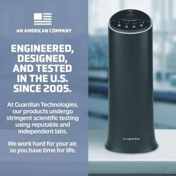 Pure Guardian Ultrasonic Humidifier, 100 Hours, Quiet Operation