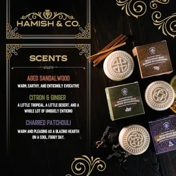 Natural Whiskey-Infused Conditioner Bar for Men by Hamish & Co.