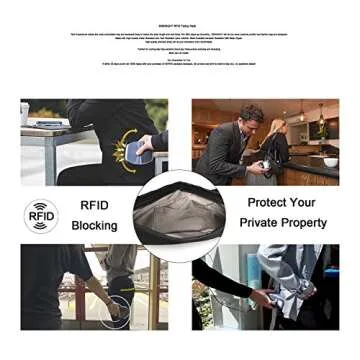 ENKNIGHT Big RFID Money Belt for Travel Running Waist Pack Fanny Pack Black