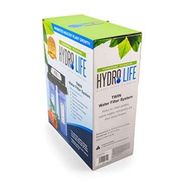 Camco Hydro Life Premium Dual Water Filtration System for Organic Gardening | Filters Sediment, Chlo...