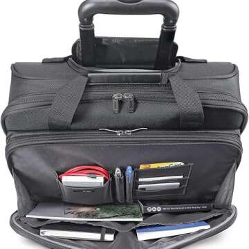 Solo New York Bryant Rolling Laptop Bag with Wheels,Fits Up to 17.3-Inch Laptop,Travel Friendly Whee...