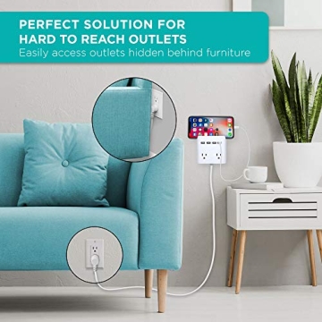 iHome Power Reach Outlet Extender with Fast Charging Ports