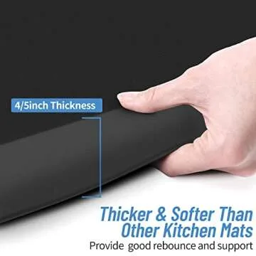 4/5 Inch Thick Kitchen Mat - Cushioned Anti Fatigue Mats for Kitchen Floor - Easy to Clean, Waterpro...