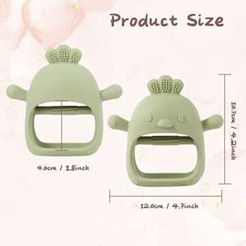 Baby Teething Toys, Teethers for Babies 3-6 Months, BPA Free Baby ChewToys, Teether Mitten Teething ...