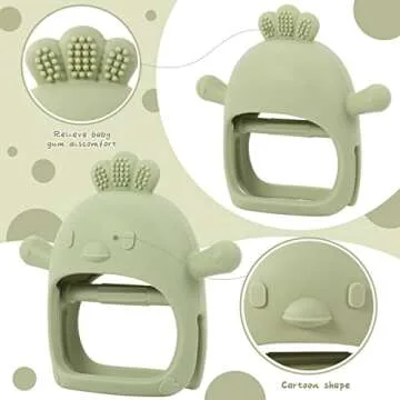 Baby Teething Toys, Teethers for Babies 3-6 Months, BPA Free Baby ChewToys, Teether Mitten Teething Toys with Soft Texture for Sensory Exploration and Itching Teething Relief