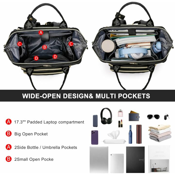 CAFELE 17.3 Inch Waterproof Laptop Backpack for Work