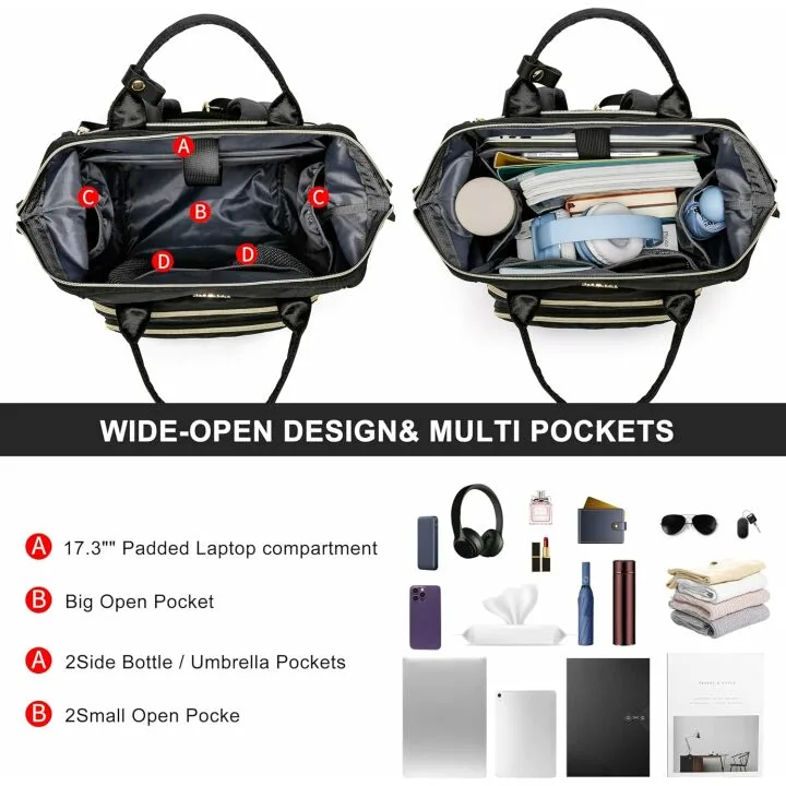 CAFELE 17.3 Inch Waterproof Laptop Backpack for Work