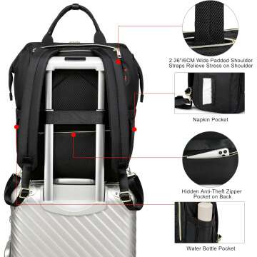 CAFELE 17.3 Inch Waterproof Laptop Backpack for Work