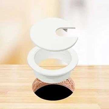 6pcs Desk Grommet - 1-3/8 inch High-Quality Cable Organizer for Office