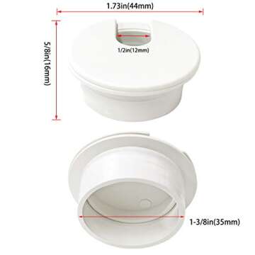 Durable 6pcs Desk Grommet for Cable Organization