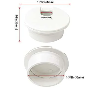 Durable 6pcs Desk Grommet for Cable Organization