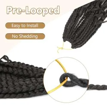 8 Packs Box Braids Crochet Hair With Curly Ends 12 Inch