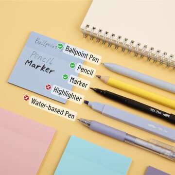 Mr. Pen- Aesthetic Book Annotation Kit, 38 pcs, Aesthetic Highlighters and Gel Pens, Transparent Sticky Notes, Transparent Sticky Tabs for Books, No Bleed Highlighters for Bible Pages No Bleed
