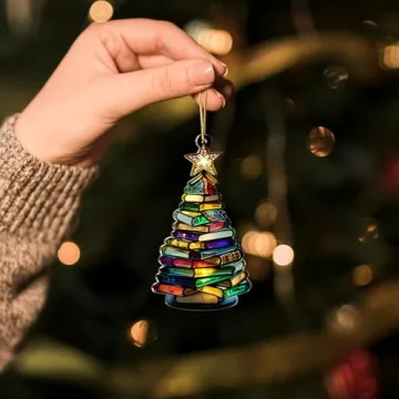 Sensemory Book Christmas Ornament 2025 Faux Stained Glass