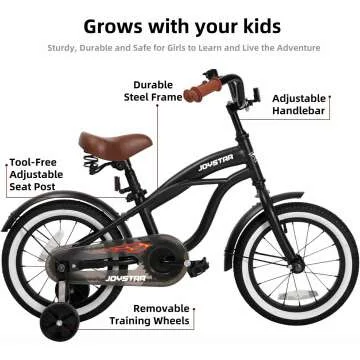 JOYSTAR 12-16" Kids Cruiser Bike with Training Wheels