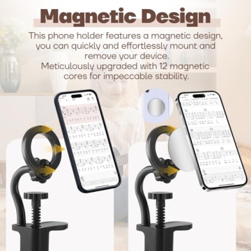Versatile Magnetic Guitar Phone Holder for Musicians