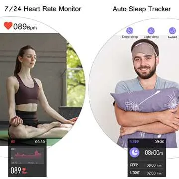 Popglory Smart Watch with Health Monitoring Features