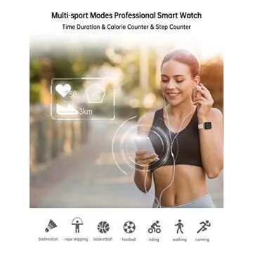 Popglory Smart Watch with Health Monitoring Features
