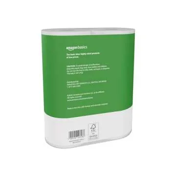 Amazon Basics 2-Ply Flex-Sheets Paper Towels, 2 Basics Rolls = 5 Regular Rolls, Everyday Value with 150 Sheets per Roll