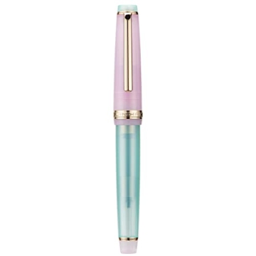 Jinhao 82 Acrylic Fountain Pen Morandi Lake Blue Gold Trim
