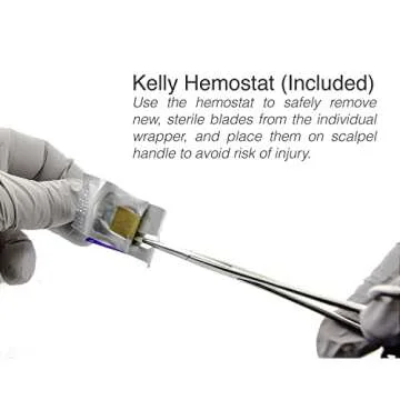 Swann Morton Scalpel Blade Remover with Handle and Hemostat