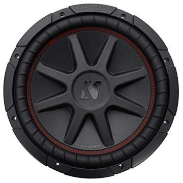 KICKER Bundle of 2 Items 12" CompVR Subwoofers DVC 4-ohm