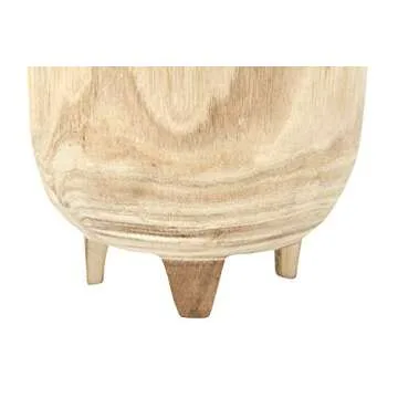 Creative Co-Op Rustic Footed Wood Planter for Home Decor