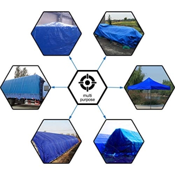 CARTMAN 6x8 Blue Poly Tarp - Versatile Outdoor Cover