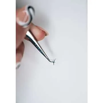 LivBay Lash - Las Vegas Knights Eyelash Stainless Steel Tweezer for Mega Volume Lash Extensions | Curved Tip | False Lash Applicator Tool (Professional Use Only)