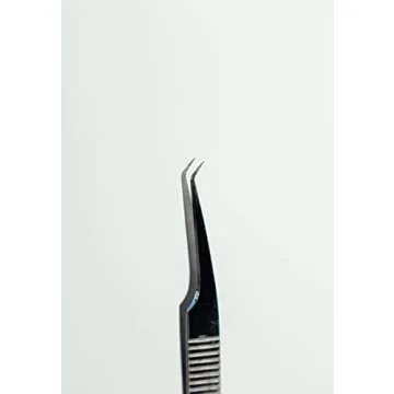 LivBay Lash - Las Vegas Knights Eyelash Stainless Steel Tweezer for Mega Volume Lash Extensions | Curved Tip | False Lash Applicator Tool (Professional Use Only)