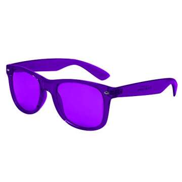 Purple Color Therapy Glasses for Chakra Healing, Chromotherapy, and Mood