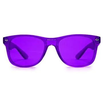 Purple Color Therapy Glasses for Chakra Healing, Chromotherapy, and Mood