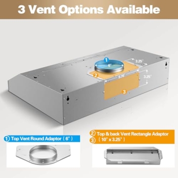 SNDOAS 30" Stainless Steel Range Hood with Remote Control