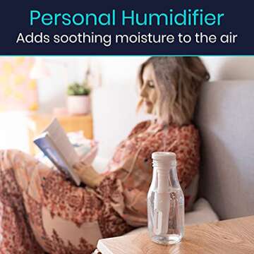 Vive Mini Humidifier Stick - Portable Travel Air Cool Mist Humidifier Ultrasonic - Includes Replacem...