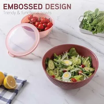 COOK WITH COLOR 12 Piece Mixing Bowls Set - Practical & Stylish