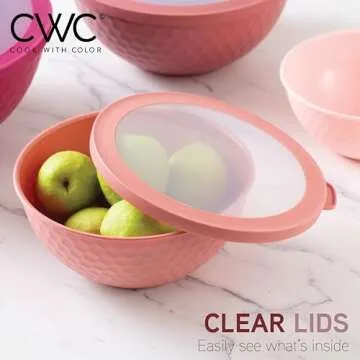 COOK WITH COLOR 12 Piece Mixing Bowls Set - Practical & Stylish