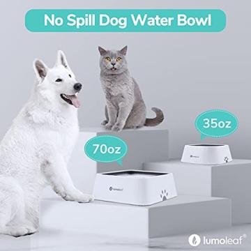 LumoLeaf 70oz No Spill Dog Water Bowl for Pets