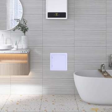 Suteck Plumbing Access Panel for Drywall Ceiling 6 x 6 Inch Reinforced Plastic Wall Access Doors Removable Hinged Panel