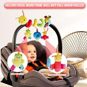 LIANGLIDE Baby Car Seat Spiral Plush Toy for Infants
