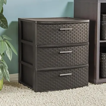 Stylish BLOSSOMZ Wide Weave Tower - 3 Drawers
