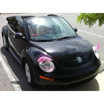 CarLashes for New Beetle (1998-Present) - Classic PINK Car Headlight Eyelashes