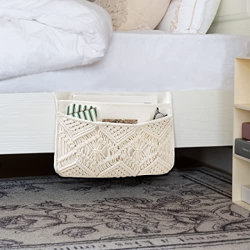 Mkono Boho Bedside Caddy Organizer with 4 Pockets