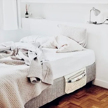 Mkono Boho Bedside Caddy Organizer with 4 Pockets