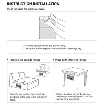 Mkono Boho Bedside Caddy Organizer with 4 Pockets