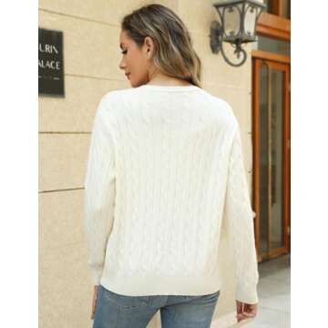 CiCiBird Women Fall Cable Knit Cardigan Sweater - Cozy & Chic for Autumn