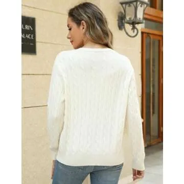 CiCiBird Women Fall Cable Knit Cardigan Sweater - Cozy & Chic for Autumn