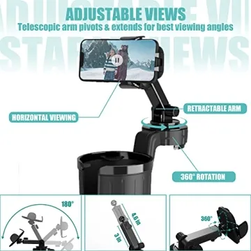 MS MASTER SHOW Large Cup Holder with Smartphone Mount